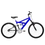 Bicicleta 24 Azul/Preto Full Suspensão Aro Aluminio Preto