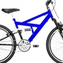 Bicicleta 24 Azul/Preto Full Suspensão Aro Aero Preto