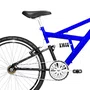 Bicicleta 24 Azul/Preto Full Suspensão Aro Aero Preto