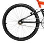 Bicicleta 24 Laranja Full Suspensão Aro Aluminio Preto