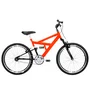 Bicicleta 24 Laranja/Preto Full Suspensão Aro Aero Preto