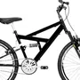 Bicicleta 24 Preta Full Suspensão Aro Aero Preto