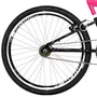 Bicicleta 24 Rosa Chiclete/Preto Full Suspensão Aro Aero Preto