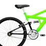 Bicicleta 24 Verde Neon/Preto Full Suspensão Aro Aluminio Preto
