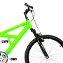 Bicicleta 24 Verde Neon/Preto Full Suspensão Aro Aluminio Preto