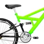 Bicicleta 24 Verde Neon/Preto Full Suspensão Aro Aero Preto