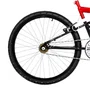 Bicicleta 24 Vermelho/Preto Full Suspensão Aro Aluminio Preto