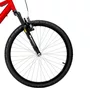 Bicicleta 24 Vermelho/Preto Full Suspensão Aro Aluminio Preto