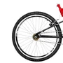 Bicicleta 24 Vermelho/Preto Full Suspensão Aro Aero Preto