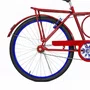 Bicicleta 26 Masculina Vermelha Barra Circular Aro Alumínio Azul