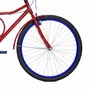 Bicicleta 26 Masculina Vermelha Barra Circular Aro Alumínio Azul