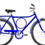 Bicicleta 26 Masculina Azul Barra Circular Freio Varão