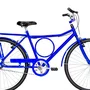 Bicicleta 26 Masculina Azul Barra Circular Aro Alumínio