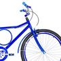Bicicleta 26 Masculina Azul Barra Circular Aro Aero Azul