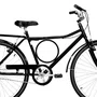 Bicicleta 26 Masculina Preta Barra Circular Aro Alumínio