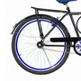 Bicicleta 26 Masculina Preta Barra Circular Aro Aero Azul