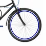 Bicicleta 26 Masculina Preta Barra Circular Aro Aero Azul