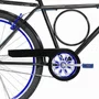 Bicicleta 26 Masculina Preta Barra Circular Aro Aero Azul