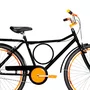 Bicicleta 26 Masculina Preta Barra Circular Aro Aero Laranja