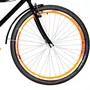 Bicicleta 26 Masculina Preta Barra Circular Aro Aero Laranja
