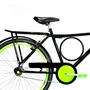 Bicicleta 26 Masculina Preta Barra Circular Aro Aero Verde Neon