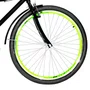 Bicicleta 26 Masculina Preta Barra Circular Aro Aero Verde Neon