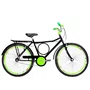 Bicicleta 26 Masculina Preta Barra Circular Aro Aero Verde Neon 72 Raios
