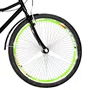 Bicicleta 26 Masculina Preta Barra Circular Aro Aero Verde Neon 72 Raios