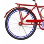 Bicicleta 26 Masculina Vermelha Barra Circular Aro Aero Azul