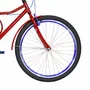 Bicicleta 26 Masculina Vermelha Barra Circular Aro Aero Azul