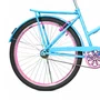 Bicicleta 26 Feminina Azul Claro Poti Aro Aero Rosa