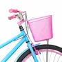 Bicicleta 26 Feminina Azul Claro Poti Aro Aero Rosa