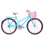 Bicicleta 26 Feminina Azul Claro Poti Aro Aero Rosa