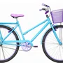Bicicleta 26 Feminina Azul Claro Poti Aro Alumínio Lilás