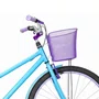 Bicicleta 26 Feminina Azul Claro Poti Aro Alumínio Lilás