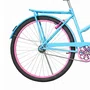 Bicicleta 26 Feminina Azul Claro Poti Aro Alumínio Rosa