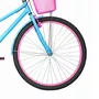 Bicicleta 26 Feminina Azul Claro Poti Aro Alumínio Rosa