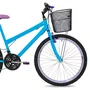 Bicicleta 26 Feminina Azul Claro Urbana Aro Aero Lilás