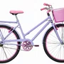 Bicicleta 26 Feminina Lilás Poti Aro Alumínio Rosa