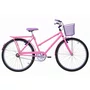 Bicicleta 26 Feminina Rosa Poti Aro Alumínio Lilas