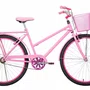 Bicicleta 26 Feminina Rosa Poti Aro Alumínio Pink