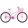 Bicicleta 26 Feminina Rosa Poti Aro Alumínio Pink