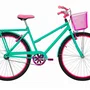 Bicicleta 26 Feminina Verde Agua Poti Aro Alumínio Pink