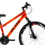 Bicicleta 26 Freeride Laranja Neon Aro VPR MAX DH  | 21 Marchas Shimano-Freio a Disco