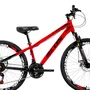 Bicicleta 26 Freeride Vemelha e Preta Aro VPR MAX DH  | 21 Marchas Shimano-Freio a Disco