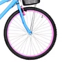 Bicicleta 26 Feminina Azul Claro Urbana Aro Alumínio Rosa 18 Marchas