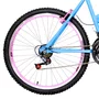 Bicicleta 26 Feminina Azul Claro Urbana Aro Aero Rosa 18 Marchas