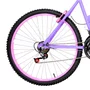 Bicicleta 26 Feminina Lilas Urbana Aro Alumínio Rosa 18 Marchas