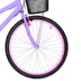 Bicicleta 26 Feminina Lilas Urbana Aro Alumínio Rosa 18 Marchas