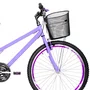 Bicicleta 26 Feminina Lilás Urbana Aro Aero Violeta 18 Marchas